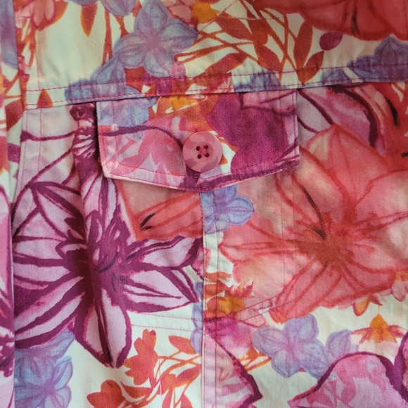 Coldwater Creek Lightweight Floral Summer Jacket XL - Picture 8 of 10